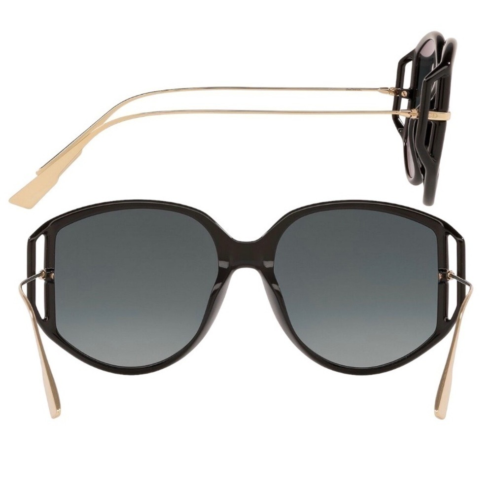 CHRISTIAN Dior DIORDIRECTION2 Butterfly Shaped sunglasses Black Gray UV400 NWT - Picture 14 of 17